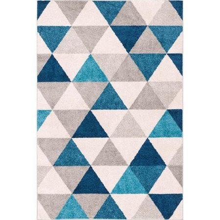 WELL WOVEN Well Woven MC-66-5 Alvin Modern Geometric Rug; Blue - 5 x 7 ft. MC-66-5